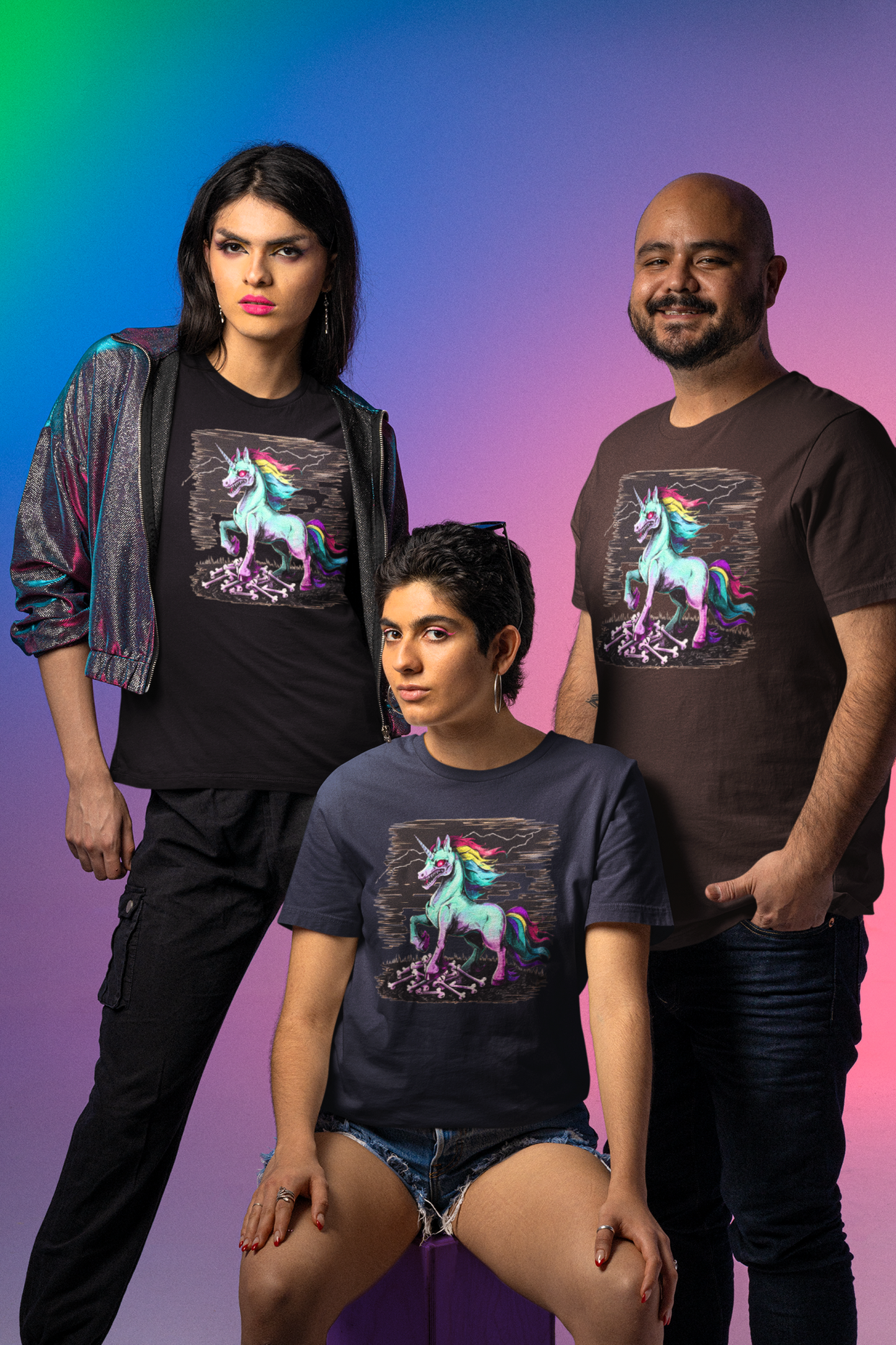 Zombie Unicorn T-Shirt Unisex Soft style Cotton T-Shirt