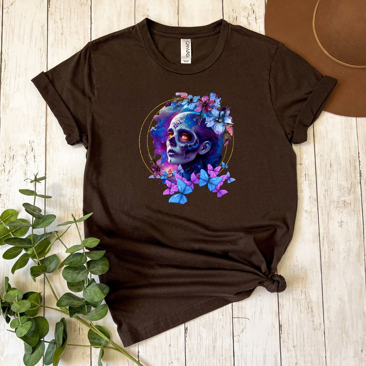 Skull T-Shirt Sugar Skull T Shirt Skull Butterfly Flower Shirt Skull Lover TEE Tee For Skull Collector Skull  Lover TShirt Bone Shirt