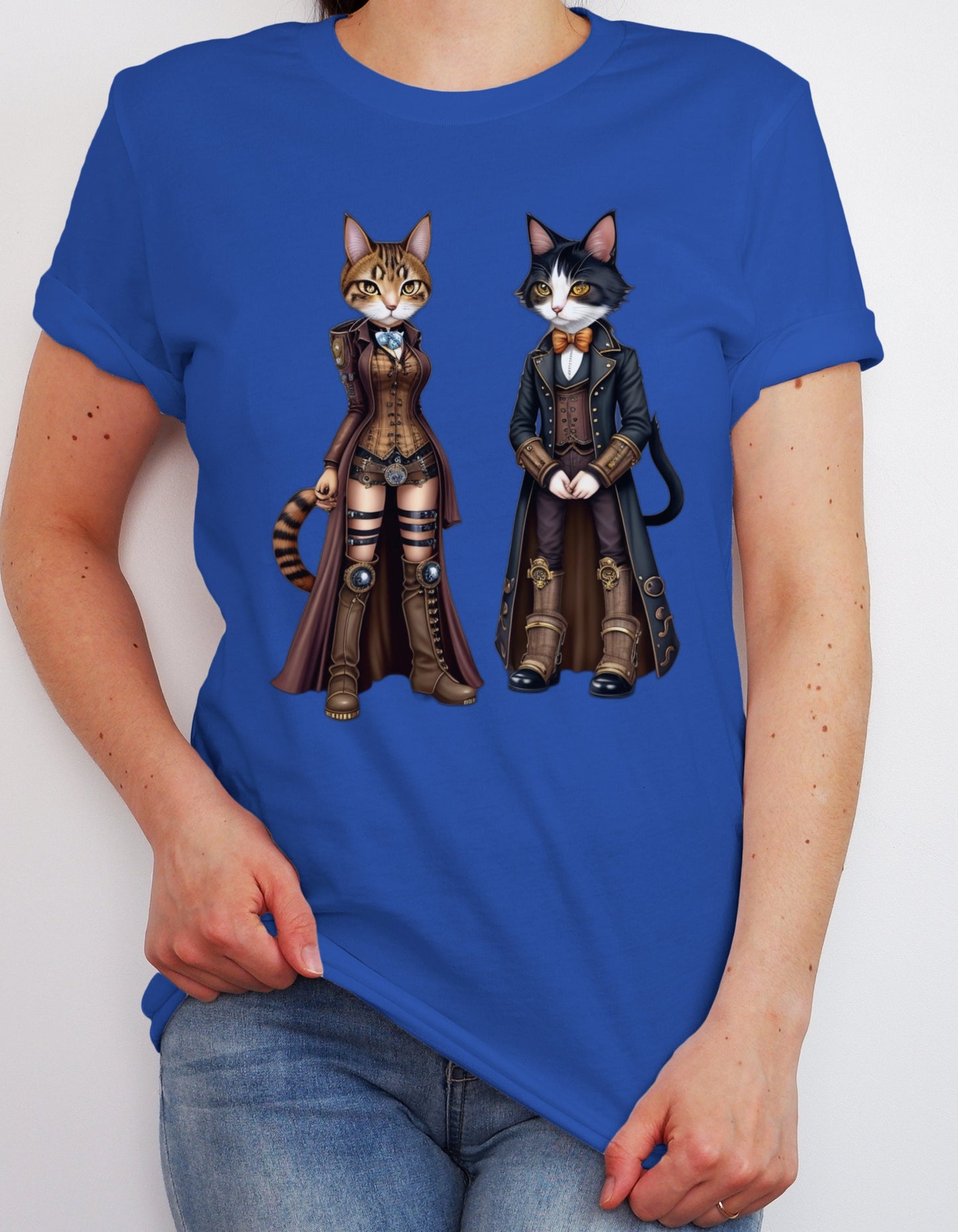 Steampunk Cat T-Shirt Steampunk Cat T Shirt Cat Lover Top Cat Mom Cat Dad Gift Animal Lover Shirt Shirt for Animal Lover Cute Cat Tee