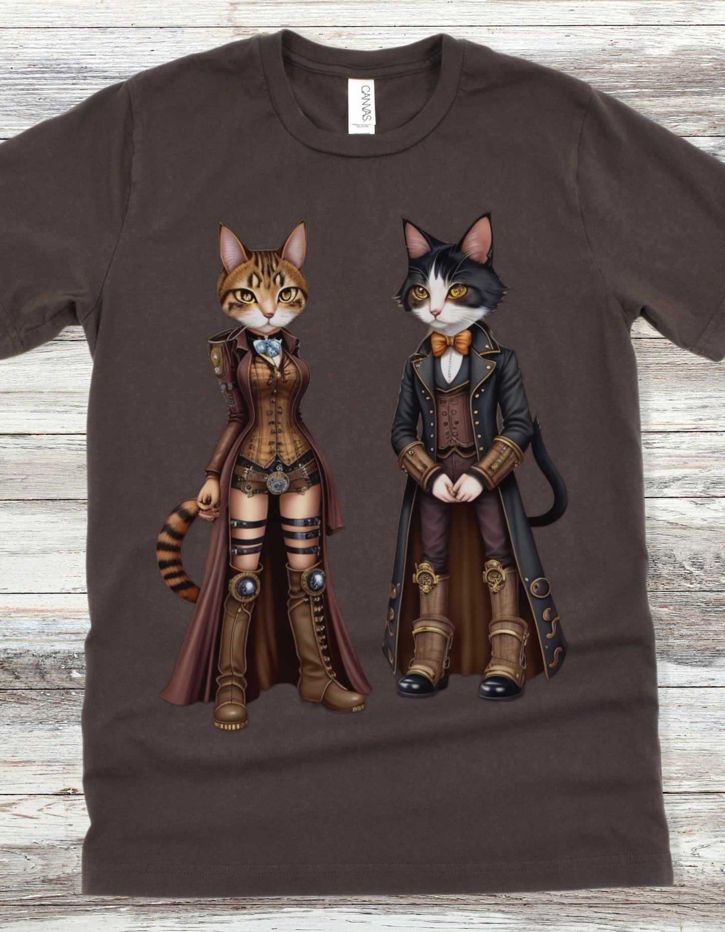 Steampunk Cat T-Shirt Steampunk Cat T Shirt Cat Lover Top Cat Mom Cat Dad Gift Animal Lover Shirt Shirt for Animal Lover Cute Cat Tee