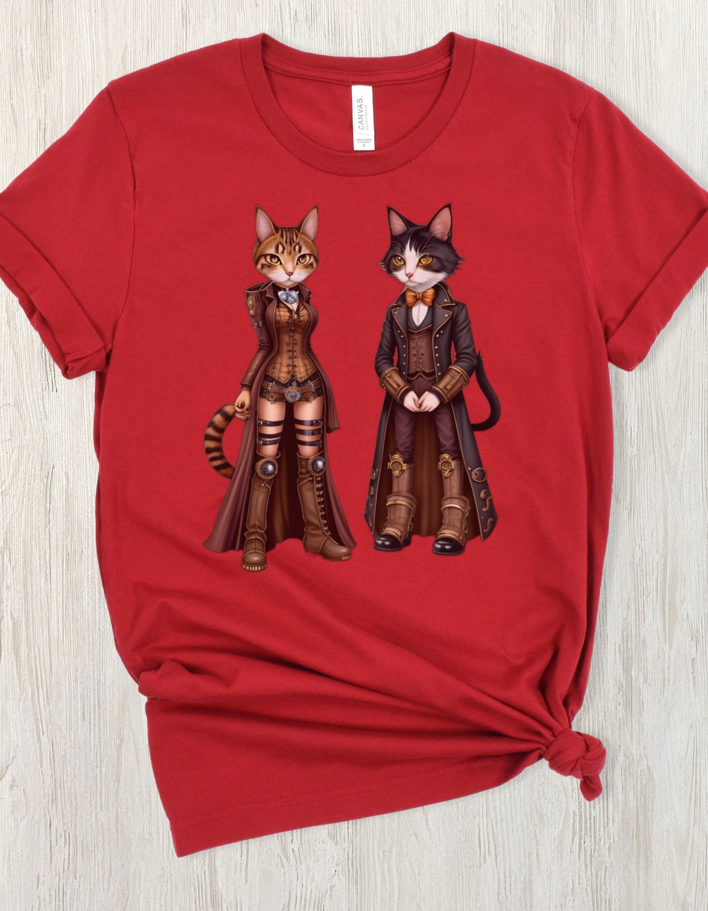 Steampunk Cat T-Shirt Steampunk Cat T Shirt Cat Lover Top Cat Mom Cat Dad Gift Animal Lover Shirt Shirt for Animal Lover Cute Cat Tee