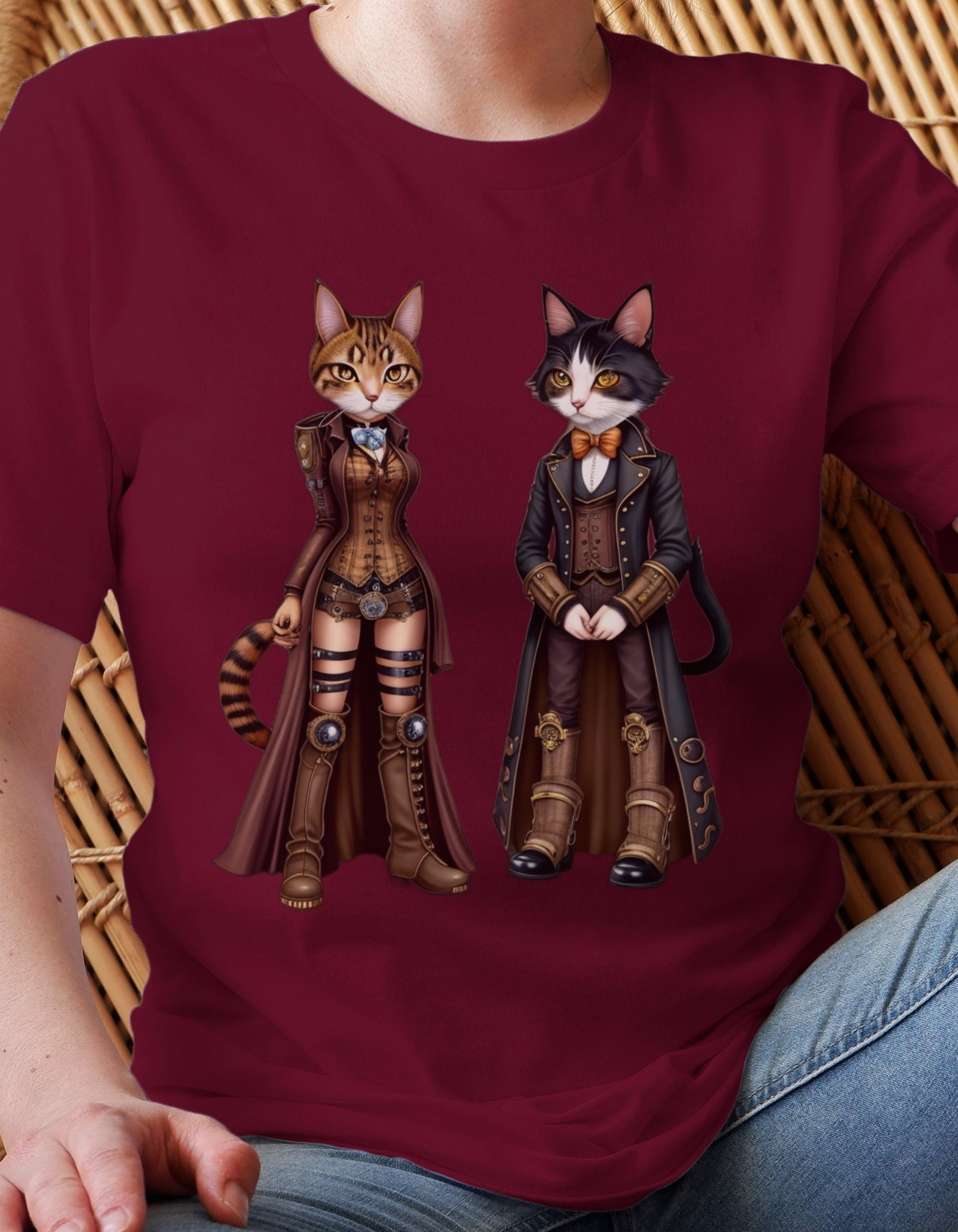 Steampunk Cat T-Shirt Steampunk Cat T Shirt Cat Lover Top Cat Mom Cat Dad Gift Animal Lover Shirt Shirt for Animal Lover Cute Cat Tee