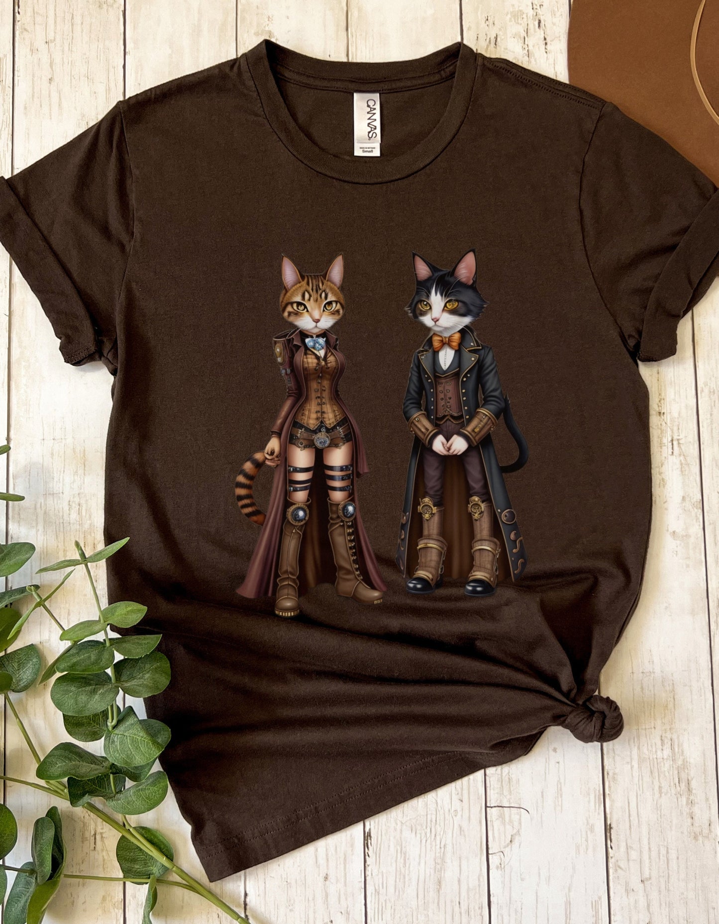 Steampunk Cat T-Shirt Steampunk Cat T Shirt Cat Lover Top Cat Mom Cat Dad Gift Animal Lover Shirt Shirt for Animal Lover Cute Cat Tee