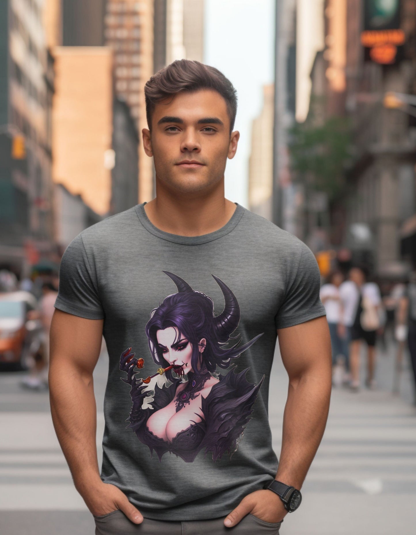 Demon T-Shirt Demon T Shirt Gift For Demon Lover Demon Lover Tee Demon Lover T Occult T Shirt  Gothic Satan Demon Shirt Sexy Demon T Shirt