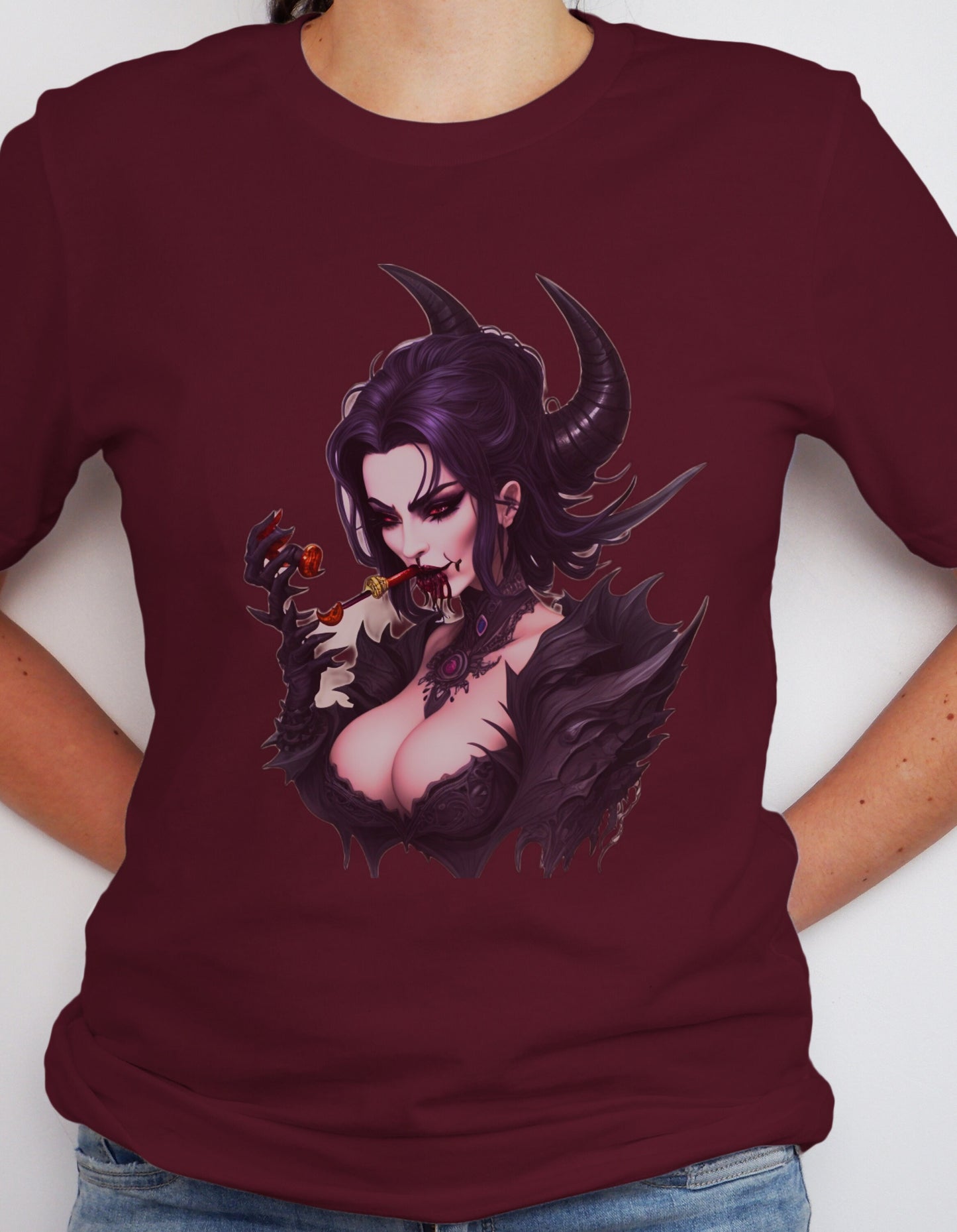 Demon T-Shirt Demon T Shirt Gift For Demon Lover Demon Lover Tee Demon Lover T Occult T Shirt  Gothic Satan Demon Shirt Sexy Demon T Shirt