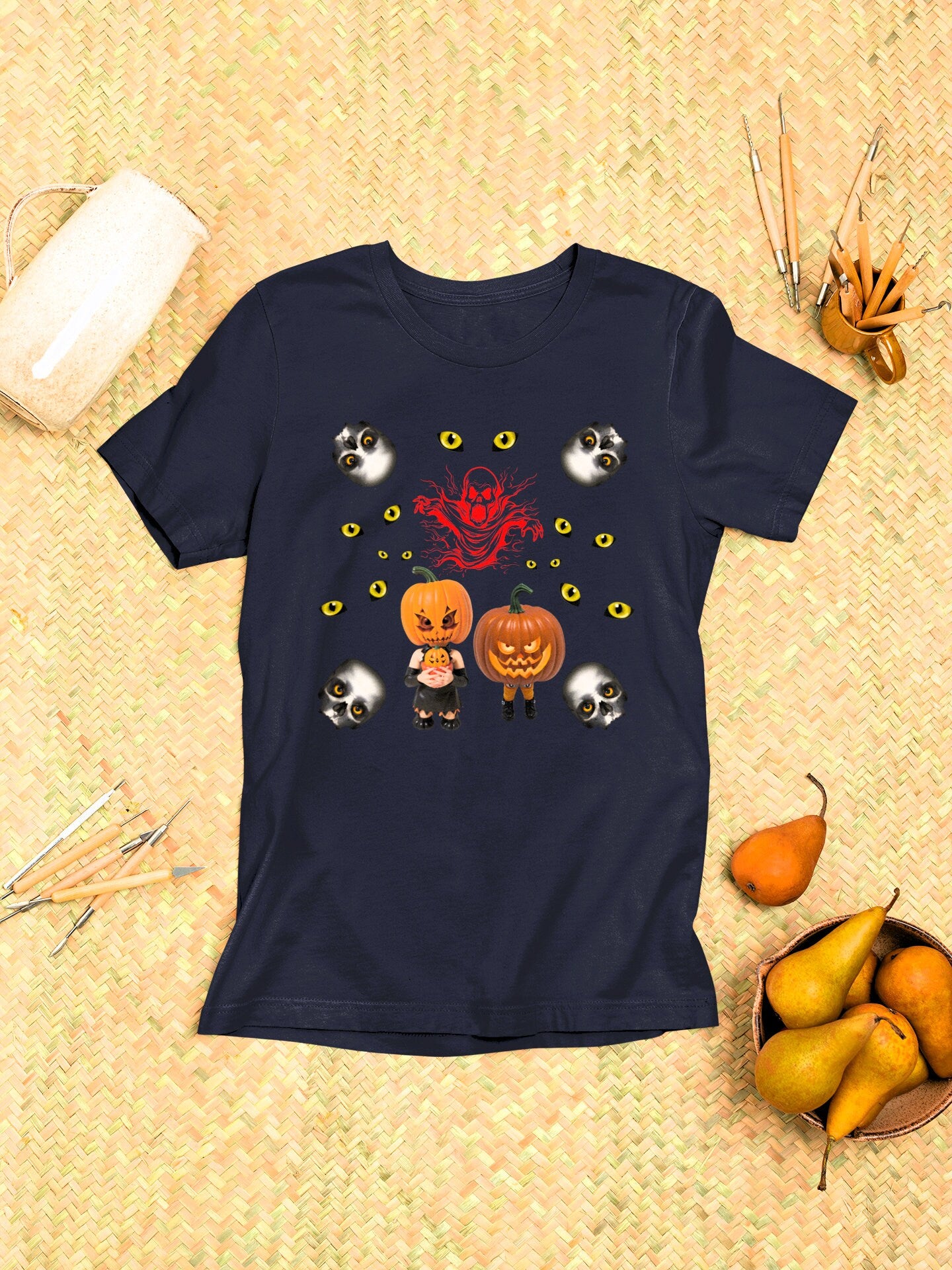 Pumpkin T-Shirt Pumpkin T Shirt Skull T-Shirt Skull Lover T Shirt Halloween T-Shirt Halloween Shirt Spooky Shirt Creepy Skull Shirt