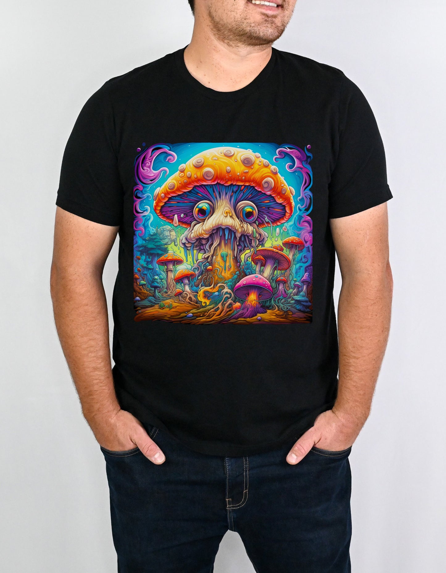 Mushroom T-Shirt Mushroom T Shirt Trippy Mushroom T-Shirt Trippy Magic Mushroom T shirt Psychedelic Mushroom Shirt Gift for Stoner