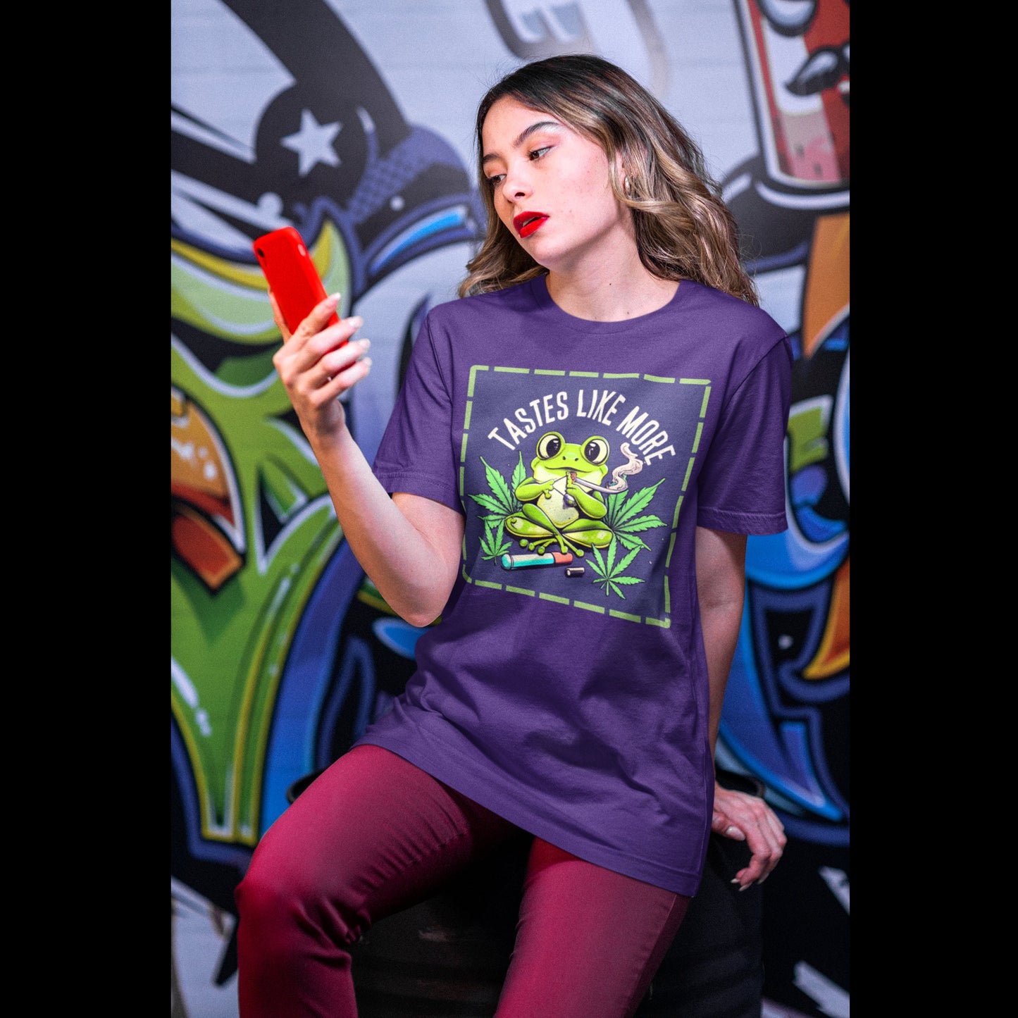 Frog T-Shirt Frog lover Shirt Gift for Frog Lover Cannabis T-Shirt Pot Shirt Marijuana Shirt Gift Stoner Funny Frog Shirt Funny Pot Tee