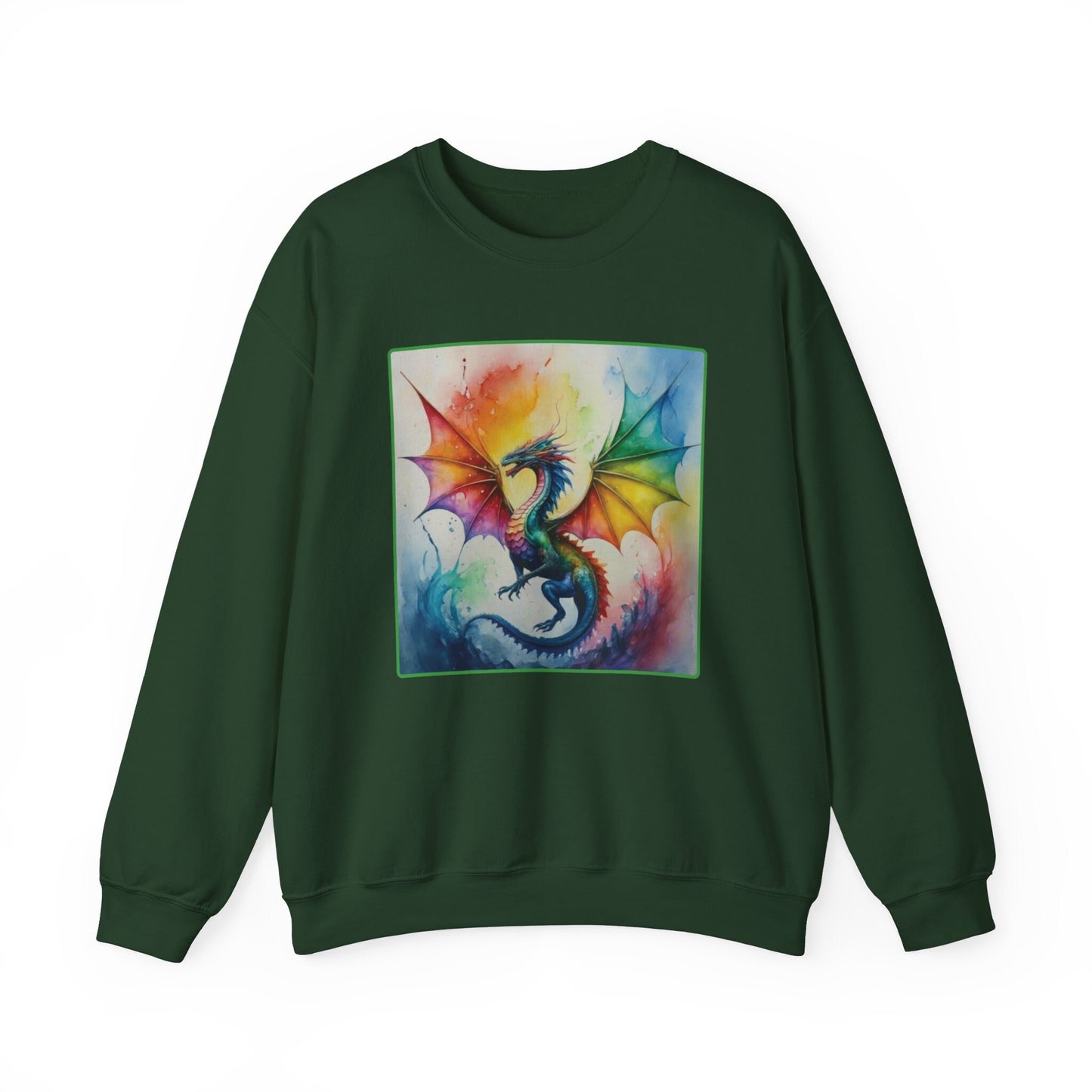 Dragon Sweatshirt  Rainbow Dragon Sweatshirt  Unisex Shirt Color Splash Sweatshirt