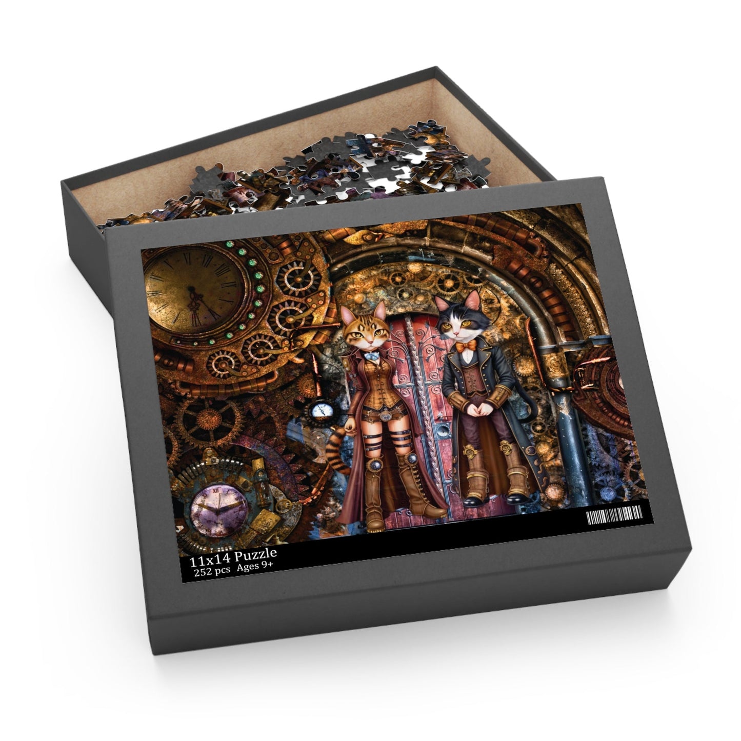 Steampunk Cat Puzzle (120, 252, 500-Piece)