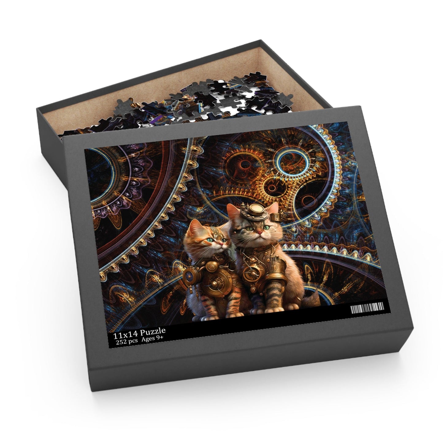 Steampunk Cat Puzzle (120, 252, 500-Piece)