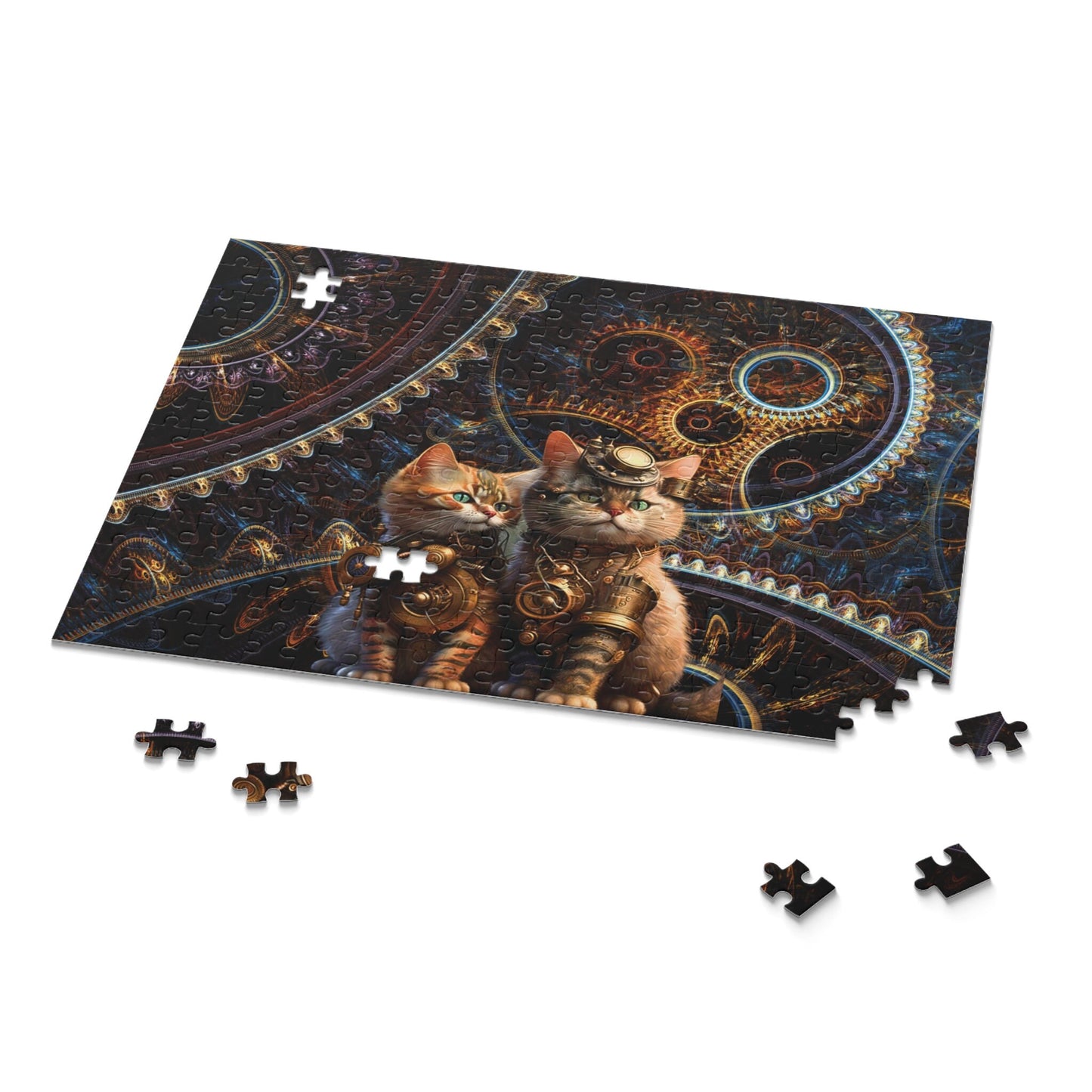 Steampunk Cat Puzzle (120, 252, 500-Piece)