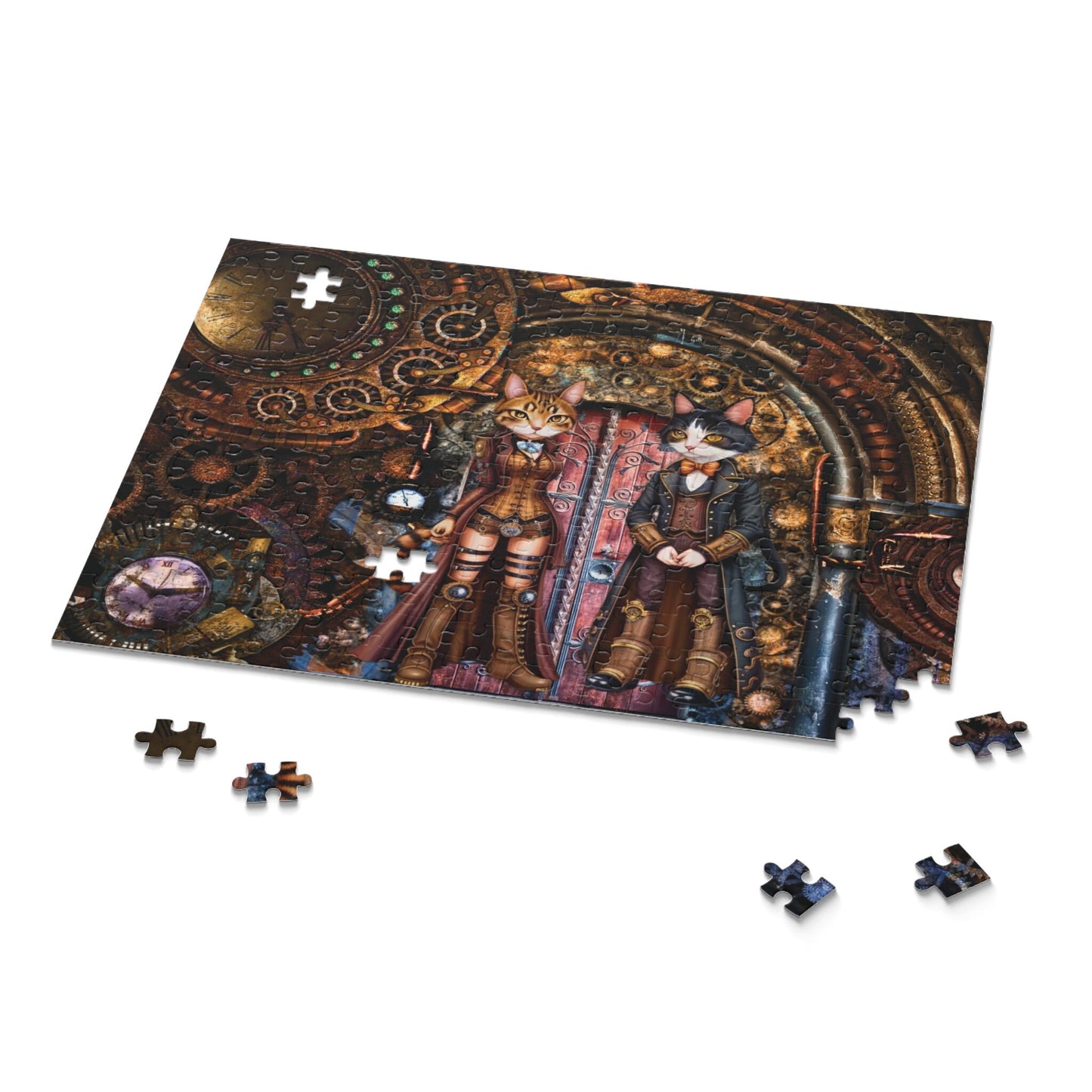 Steampunk Cat Puzzle (120, 252, 500-Piece)