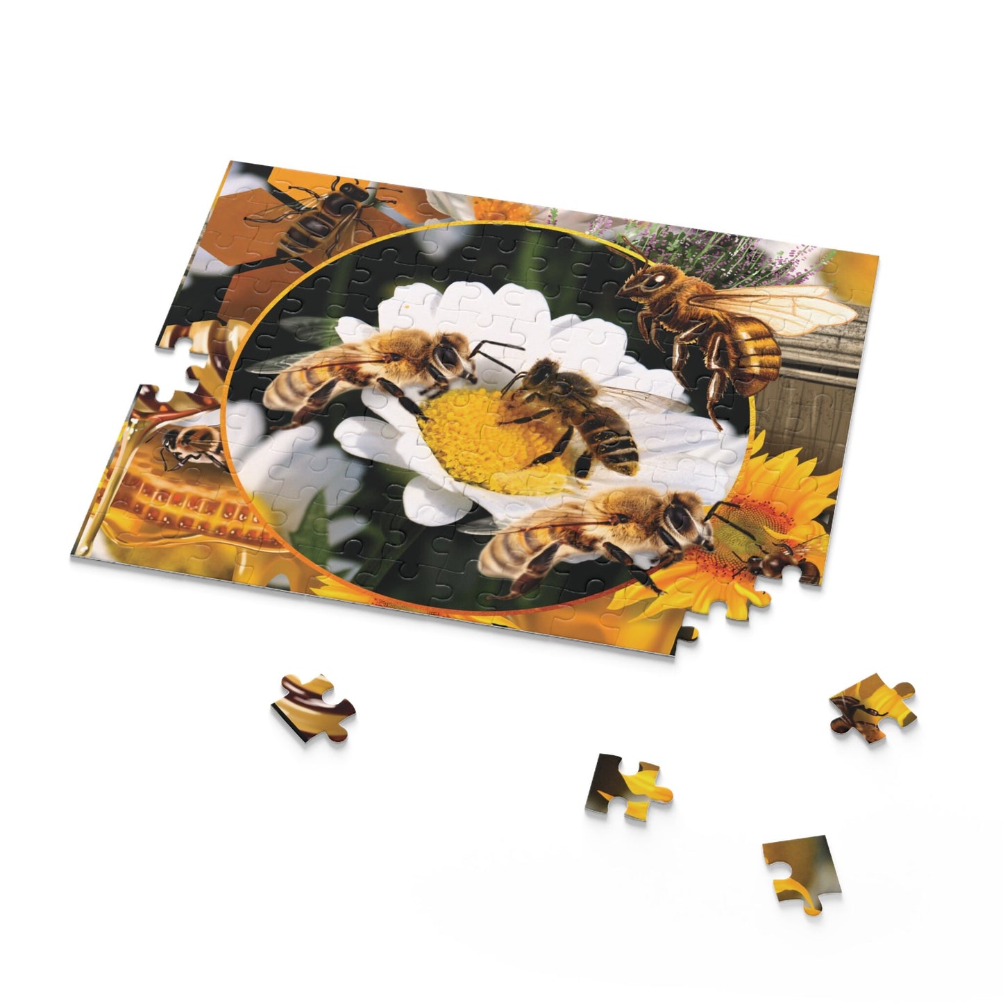 Bee Puzzle Honey Bee Jigsaw Puzzle (120, 252, 500-Piece)