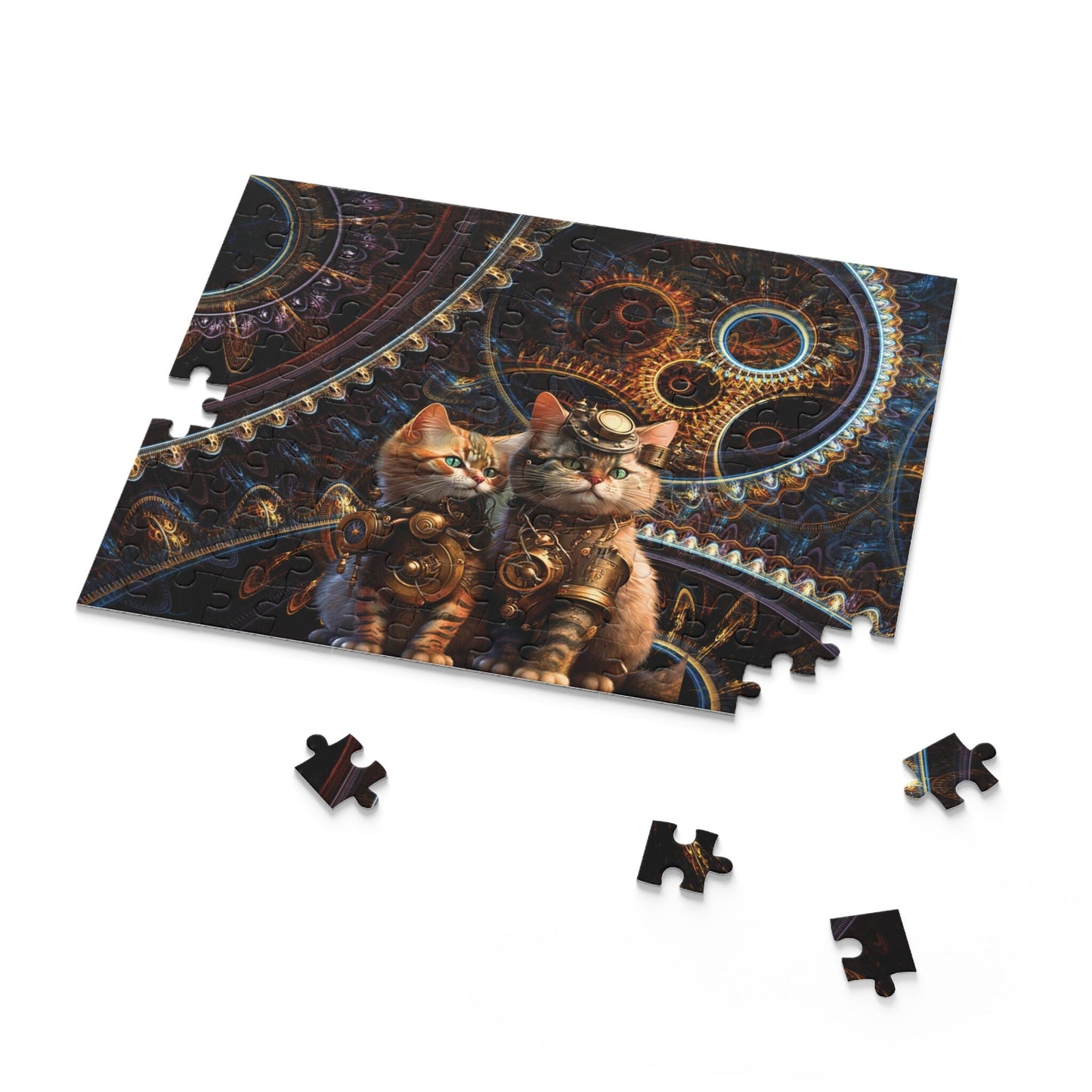 Steampunk Cat Puzzle (120, 252, 500-Piece)