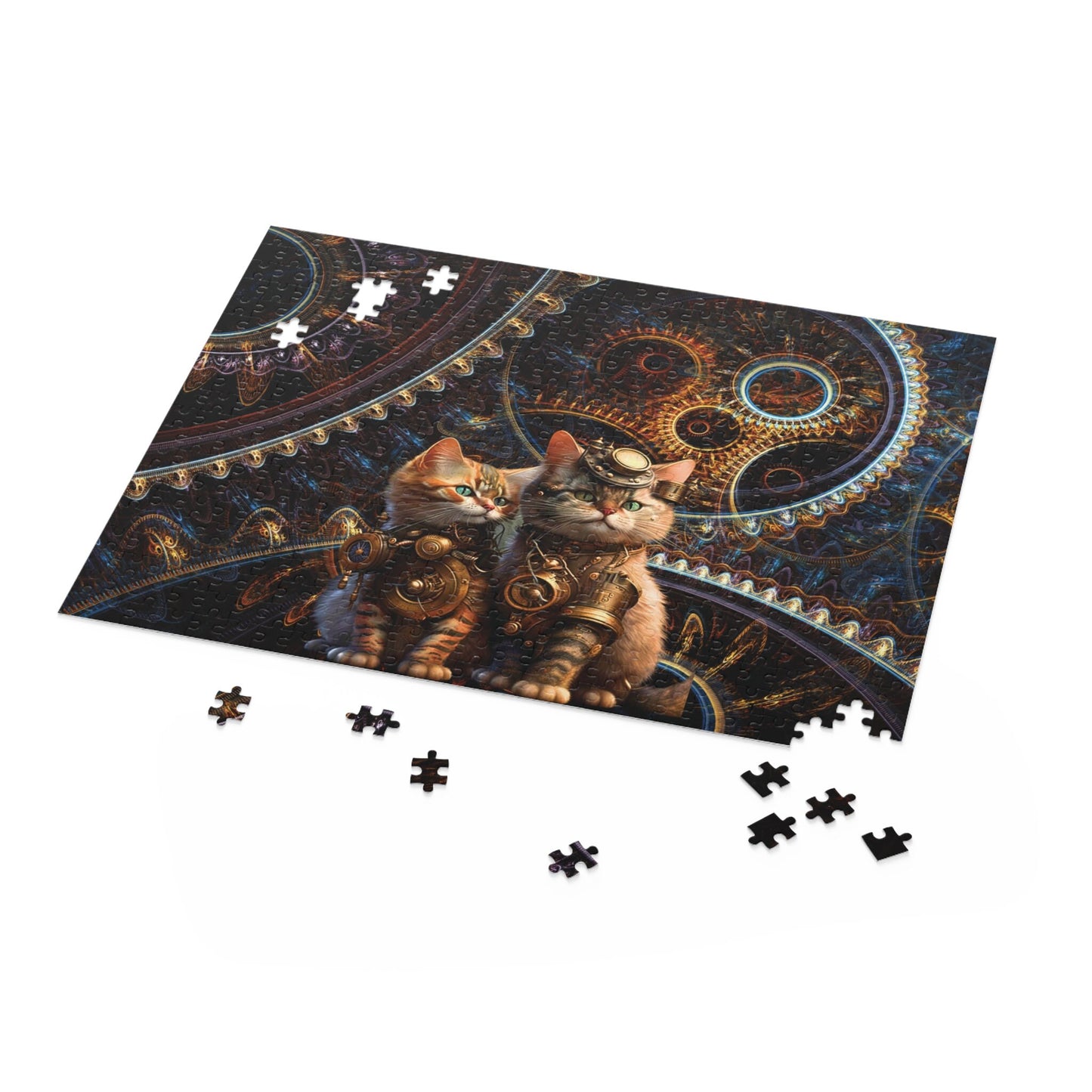 Steampunk Cat Puzzle (120, 252, 500-Piece)