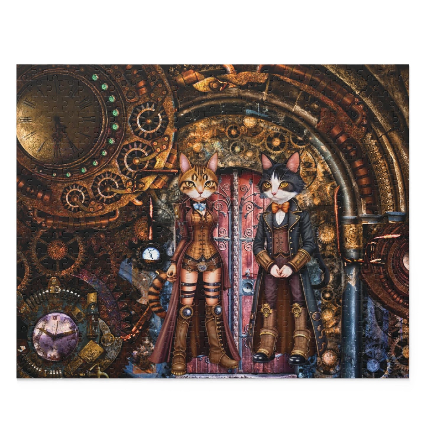 Steampunk Cat Puzzle (120, 252, 500-Piece)