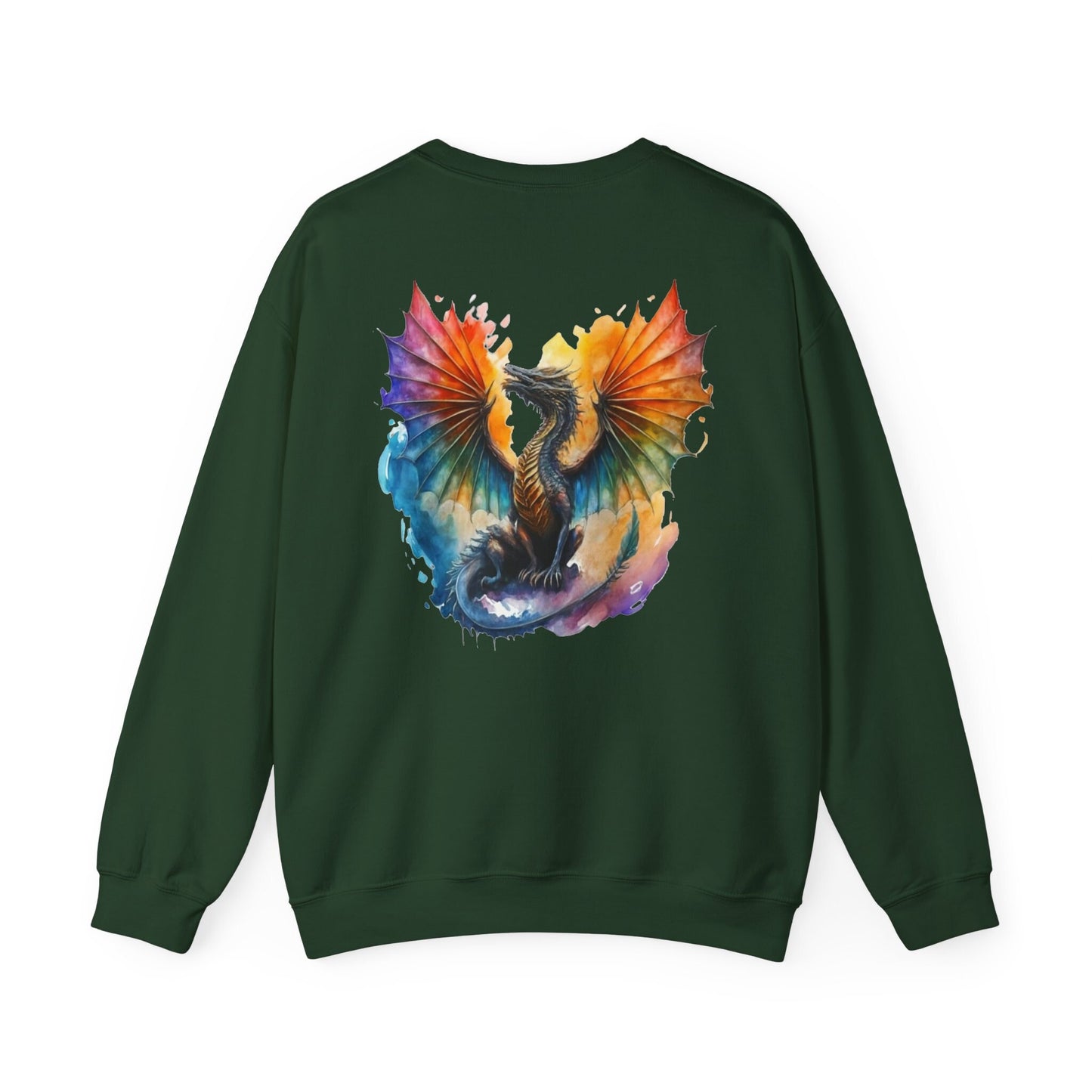 Dragon Sweatshirt  Rainbow Dragon Sweatshirt  Unisex Shirt Color Splash Sweatshirt