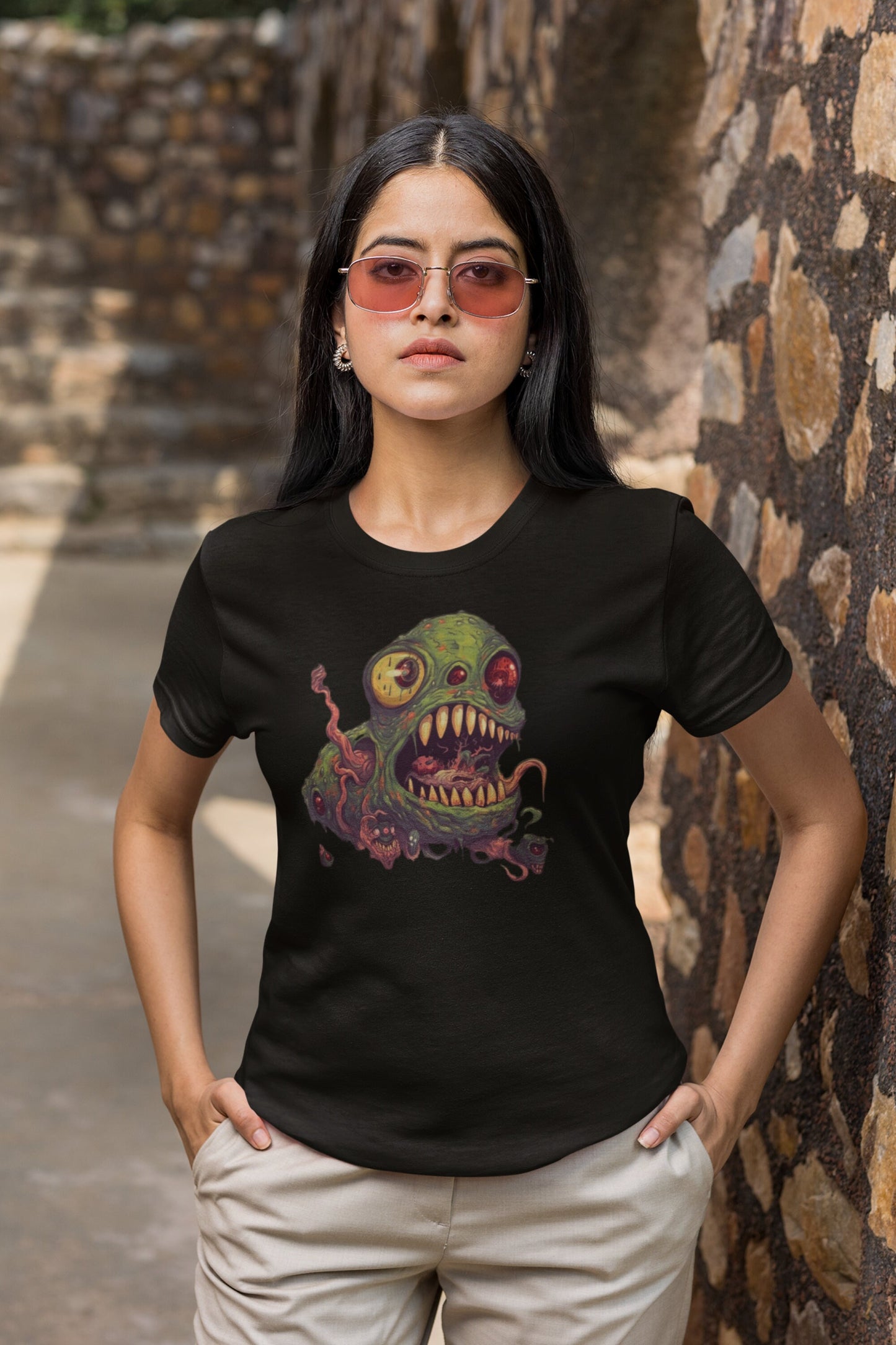 Goth Monster T-Shirt Monster T Shirt Gothic Grunge Tee Monster Demon Shirt Gift For Monster Lover Gift Demon Lover TShirt Horror Lover T