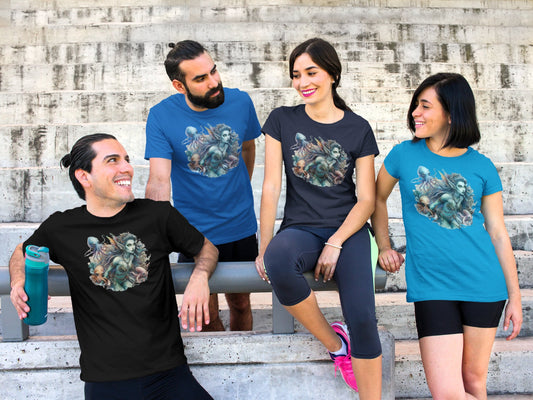 Elfcore Ocean Tee - Dive into Fantasy!  Unisex Elf Lover Shirt for Aquatic Adventures. #ElfcoreFashion #OceanLoverTee"