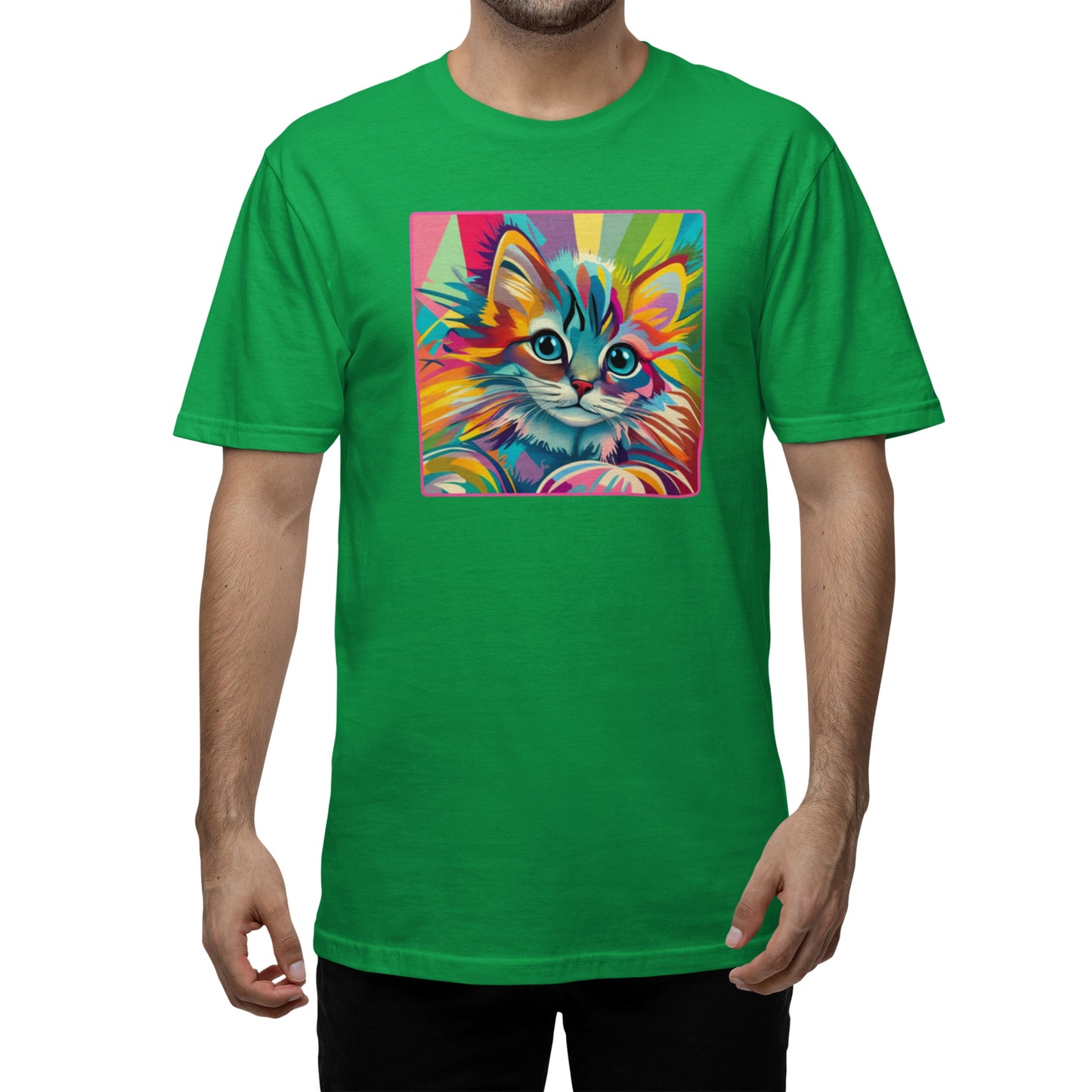 Cat T-Shirt Cat ShirtKre8 Art Inspired Cat T-Shirt  Unisex Soft style Cotton T-Shirt