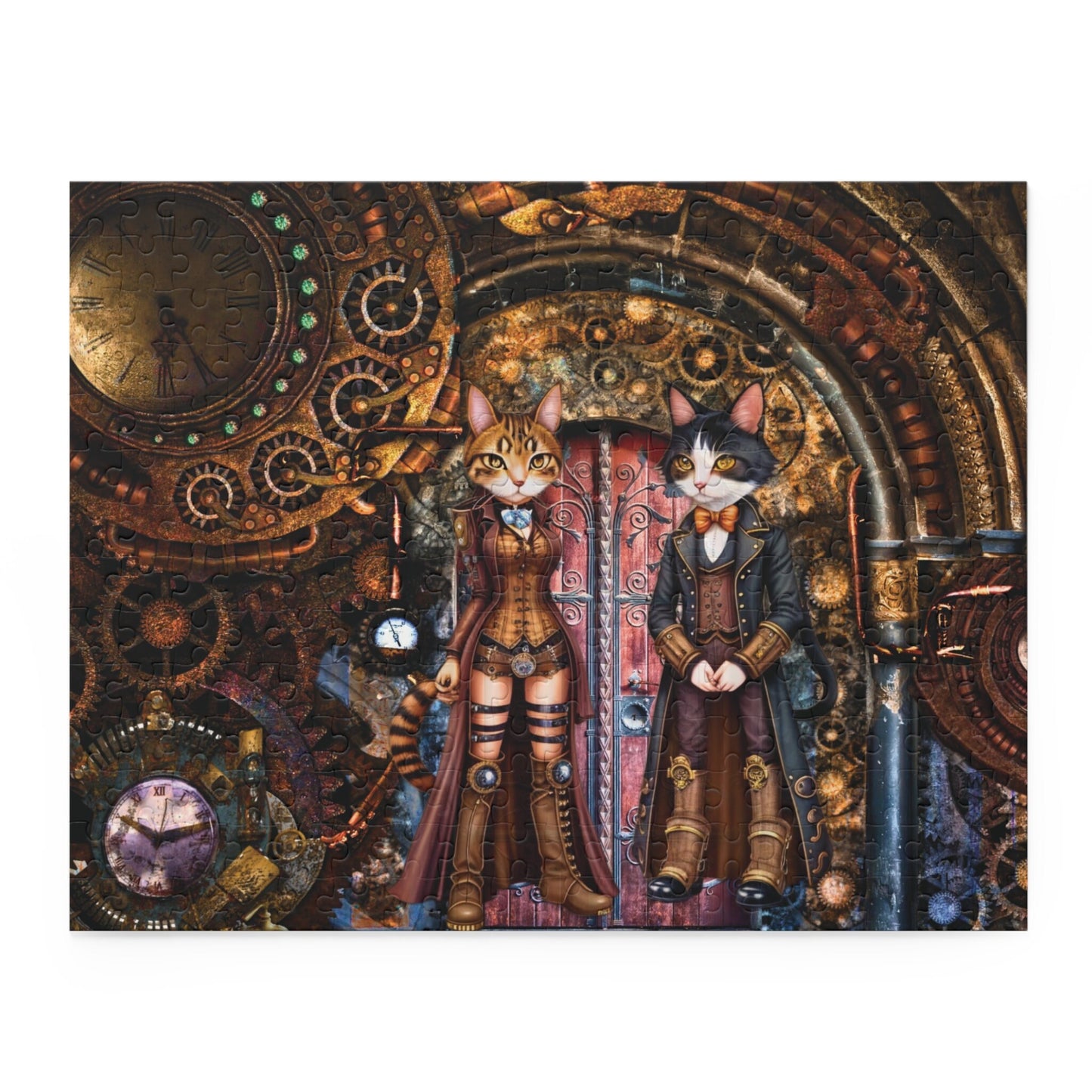 Steampunk Cat Puzzle (120, 252, 500-Piece)