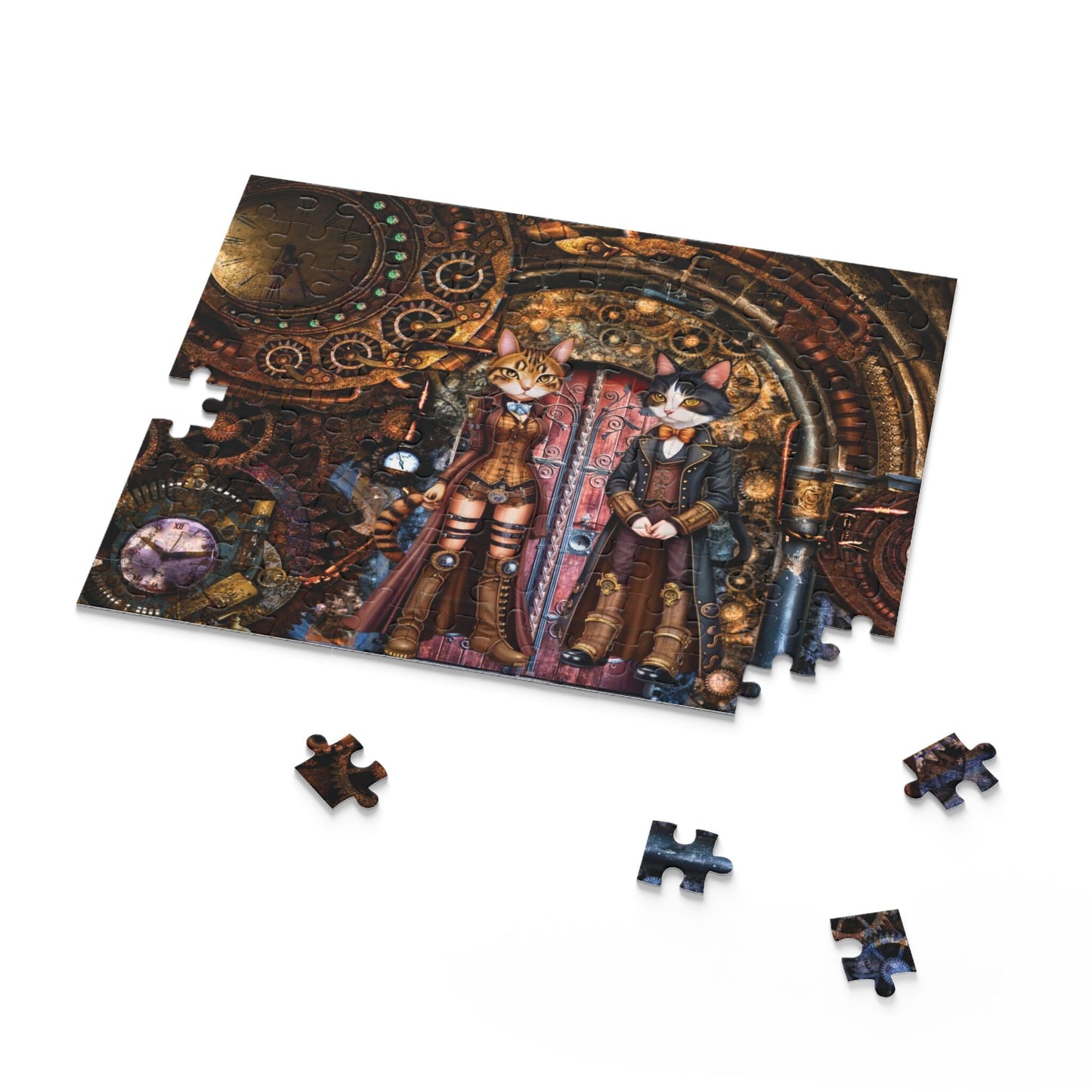 Steampunk Cat Puzzle (120, 252, 500-Piece)