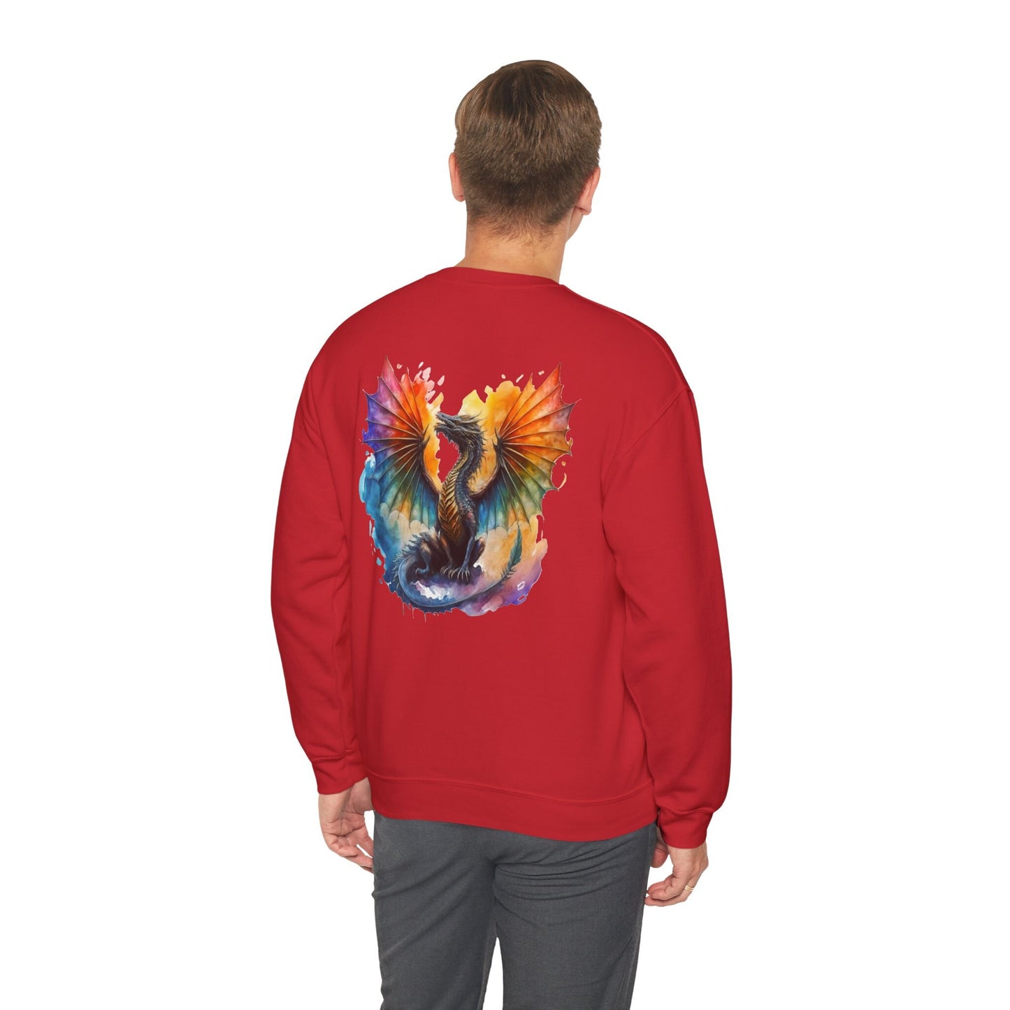 Dragon Sweatshirt  Rainbow Dragon Sweatshirt  Unisex Shirt Color Splash Sweatshirt