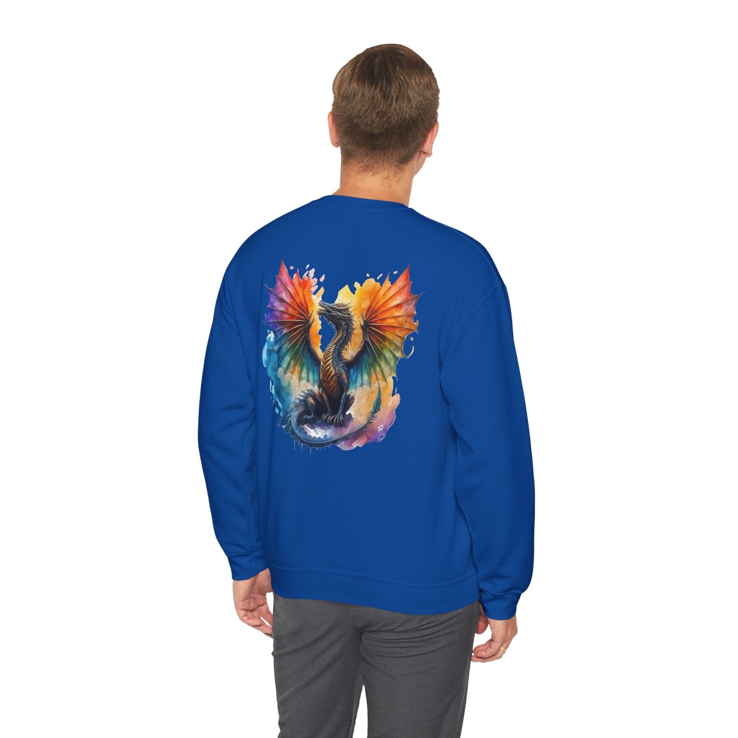 Dragon Sweatshirt  Rainbow Dragon Sweatshirt  Unisex Shirt Color Splash Sweatshirt