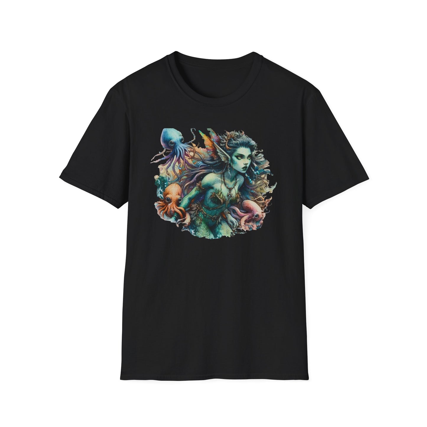 Elfcore Ocean Tee - Dive into Fantasy!  Unisex Elf Lover Shirt for Aquatic Adventures. #ElfcoreFashion #OceanLoverTee"