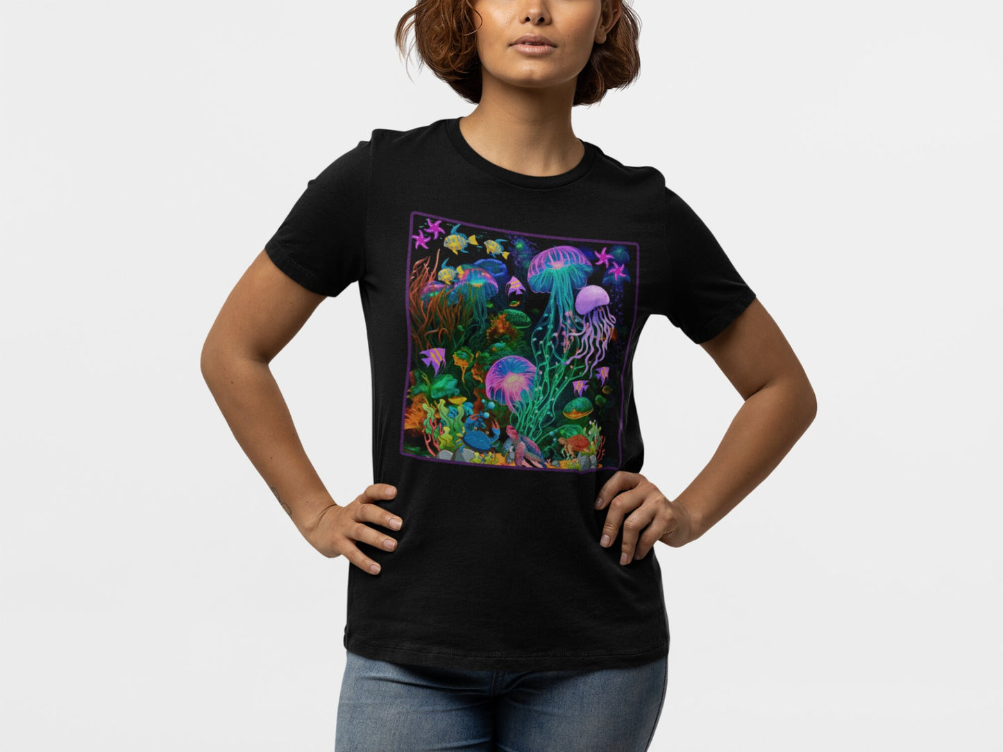 Jelllyfish T-Shirt Jelly Fish T Shirt Fish T-Shirt Fish Lover Shirt Tee For Fish Lover Animal T Shirt Gift For Animal Lover Tropical Fish