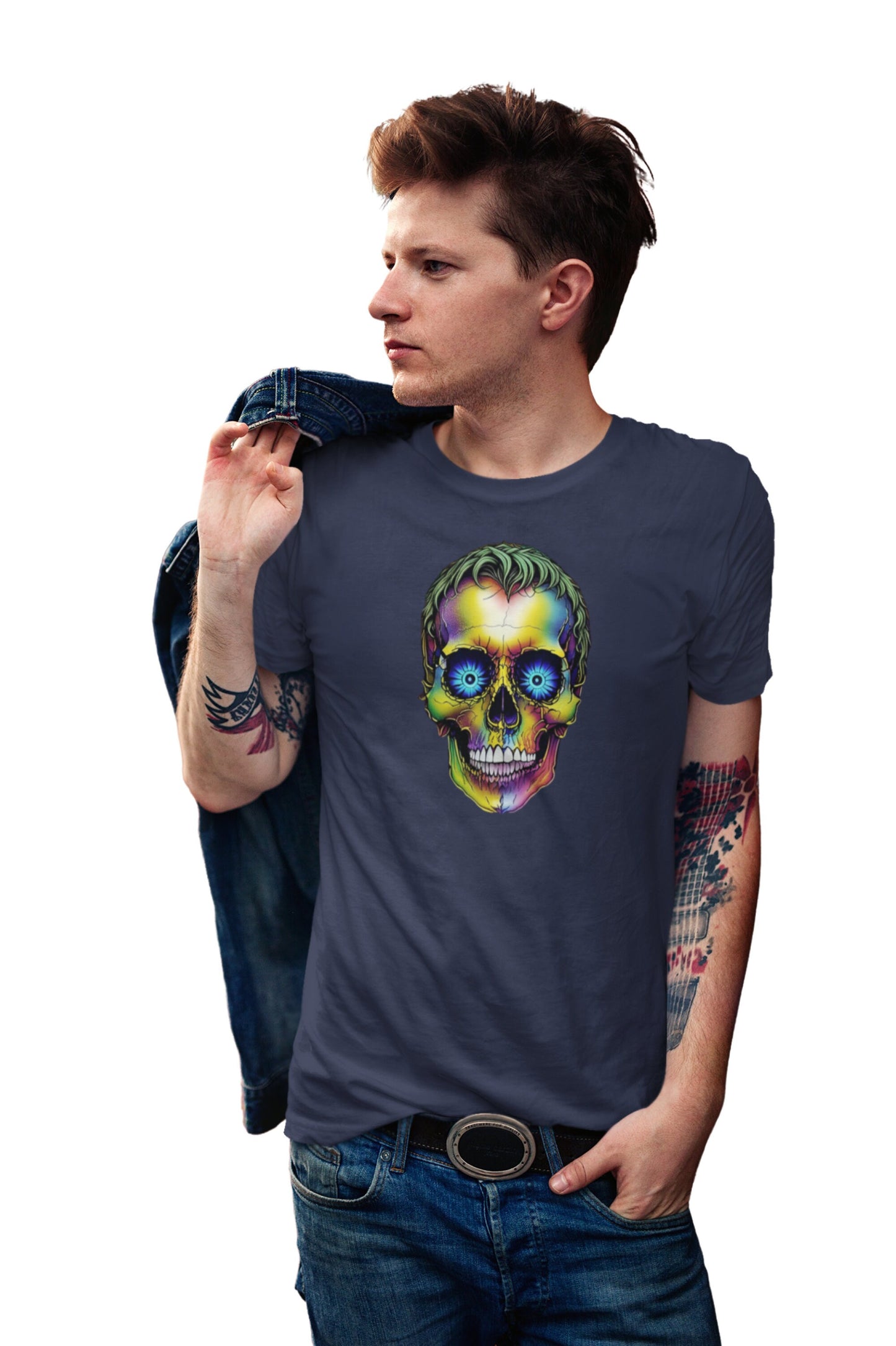 Skull T-Shirt Goth T Shirt Gothic TEE  Gift For Gothic People  Goth Shirt  Funny Skull TShirt  Skeleton Lover Gift Rainbow Skull Top