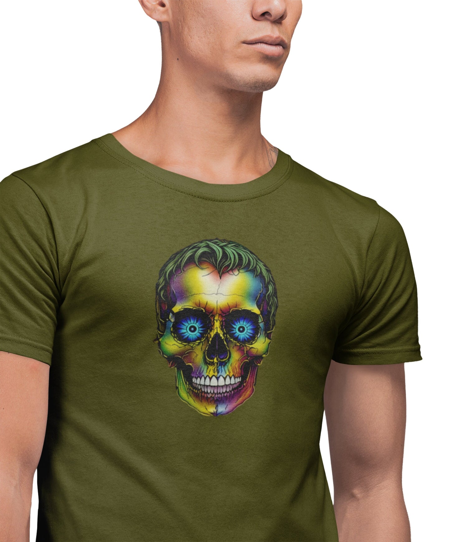 Skull T-Shirt Goth T Shirt Gothic TEE  Gift For Gothic People  Goth Shirt  Funny Skull TShirt  Skeleton Lover Gift Rainbow Skull Top