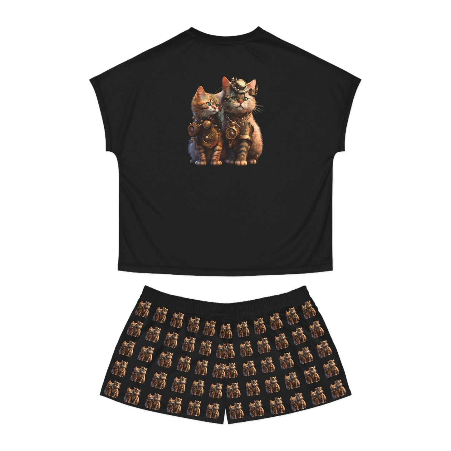 Steampunk Cat Pajama Cute Cat PJ  SteamPunk Cats Gifts For Cat Lover Cat people TEE Gift For Cat Mom Cute PJ Cute Cat Gift Women's Pajama