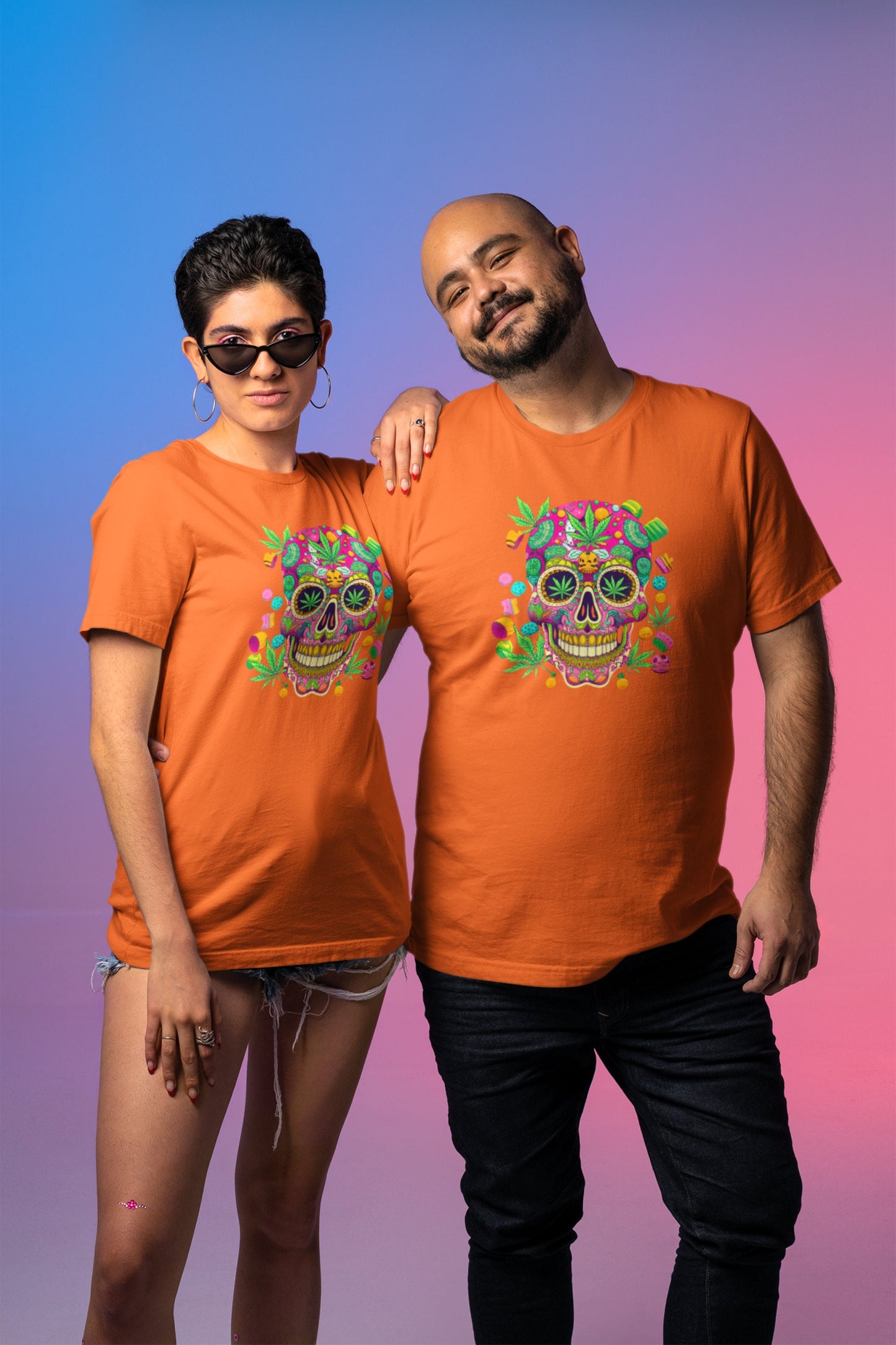 Candy Skull T-Shirt Skull T-Shirt Cannabis T-shirt Cannabis Shirt Pot Shirt Stoner Shirt Cannabis Candy T-Shirt