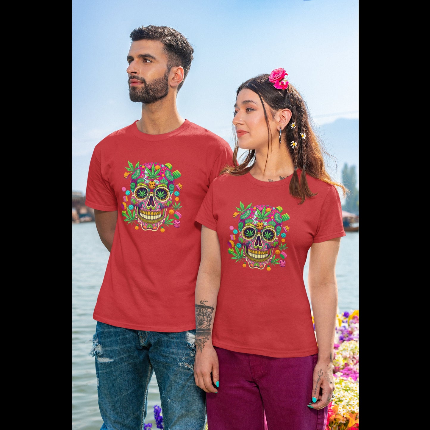 Candy Skull T-Shirt Skull T-Shirt Cannabis T-shirt Cannabis Shirt Pot Shirt Stoner Shirt Cannabis Candy T-Shirt