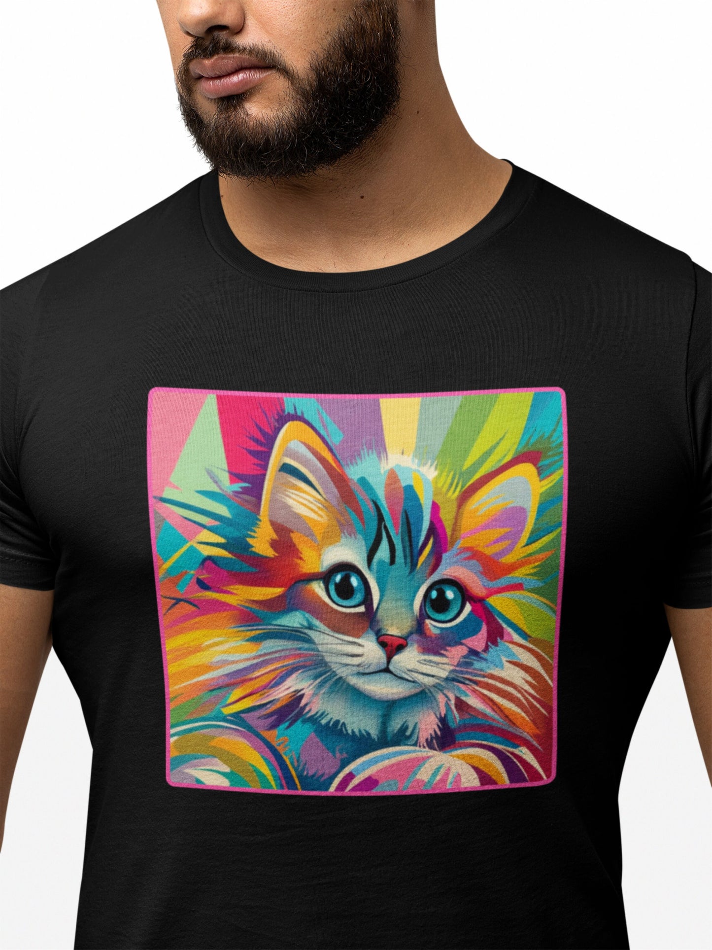 Cat T-Shirt Cat ShirtKre8 Art Inspired Cat T-Shirt  Unisex Soft style Cotton T-Shirt