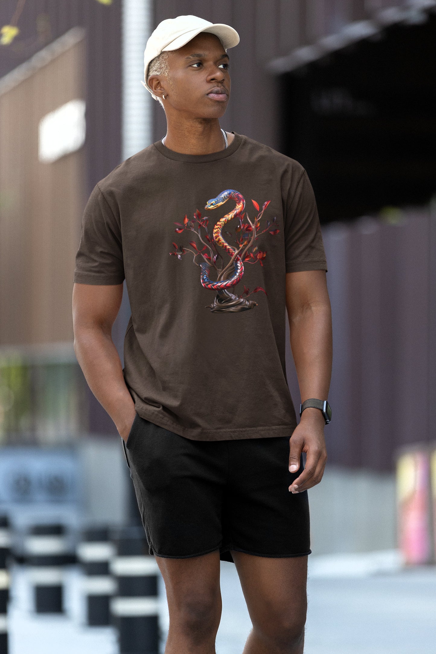 Snake T-Shirt Front And Back Design Snake Shirt Unisex Soft Style Short Sleeve Cotton T-Shirt